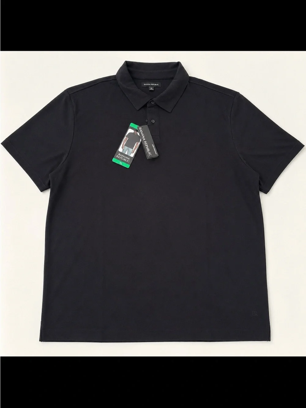 Banana Republic Men's Black Polo with Classic Collar